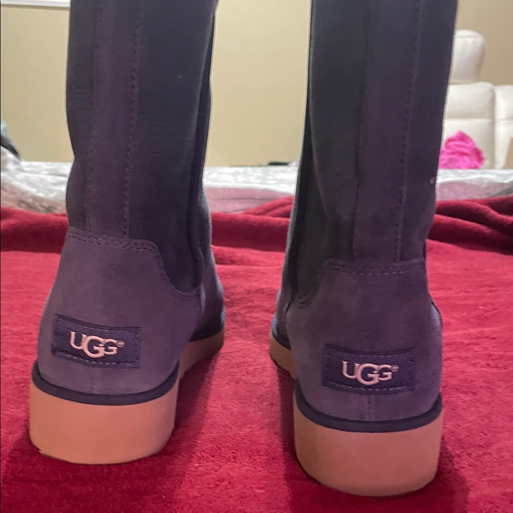 UGG Women's Dark Purple Winter Boots Size 7.